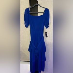 Most navy formal dress with puff sleeves - Size 12